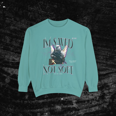 Unisex Saved Not Soft 2.0 Garment-Dyed Sweatshirt - Lord of Lords