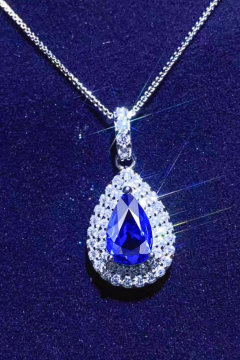 2 Carat Moissanite Teardrop Pendant Necklace - Lord of LordsJewelry