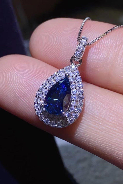 2 Carat Moissanite Teardrop Pendant Necklace - Lord of LordsJewelry