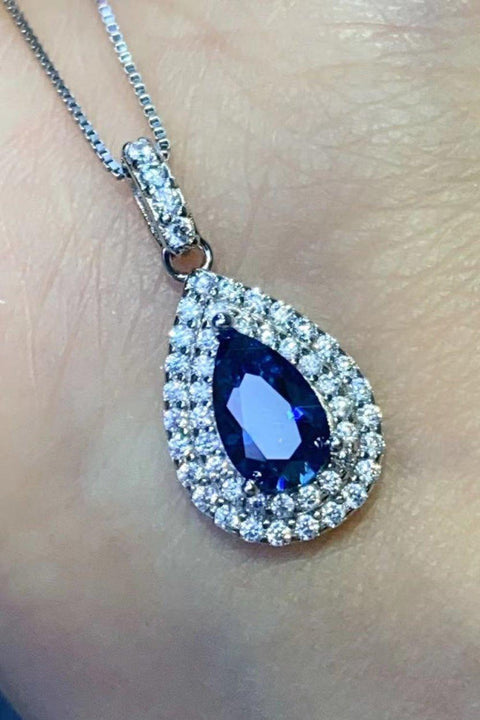 2 Carat Moissanite Teardrop Pendant Necklace - Lord of LordsJewelry