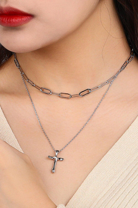 Cross Pendant 925 Sterling Silver Necklace - Lord of LordsJewelry