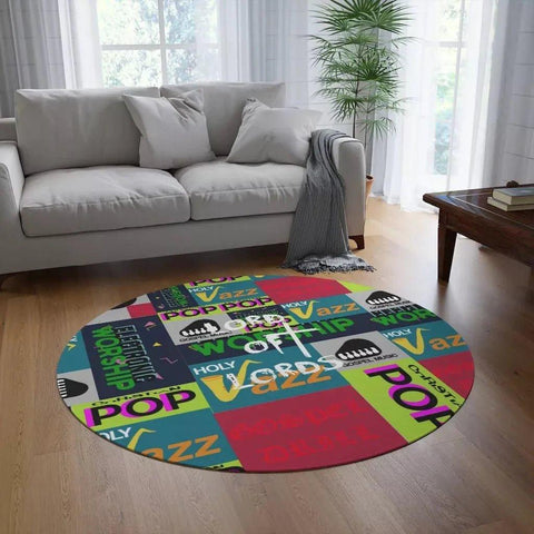 Gospel Music Round Rug - Lord of LordsRugs