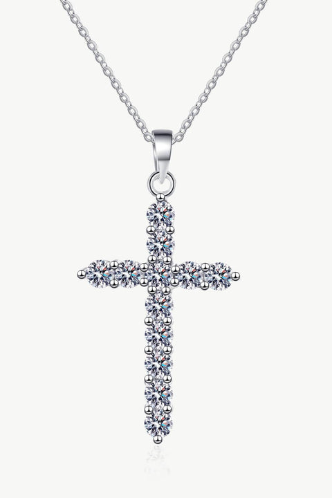 Moissanite Cross Pendant Chain Necklace - Lord of LordsJewelry