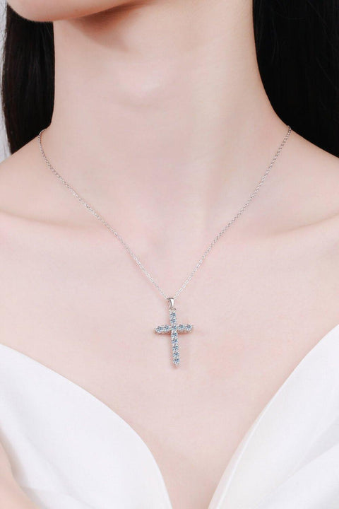 Moissanite Cross Pendant Chain Necklace - Lord of LordsJewelry