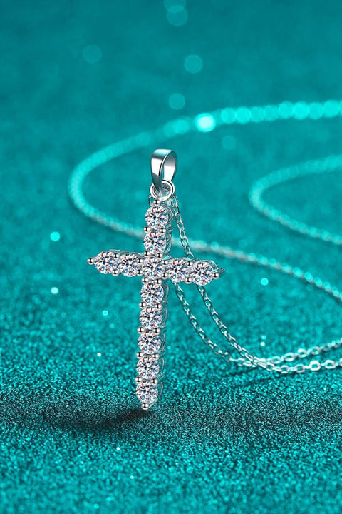 Moissanite Cross Pendant Chain Necklace - Lord of LordsJewelry