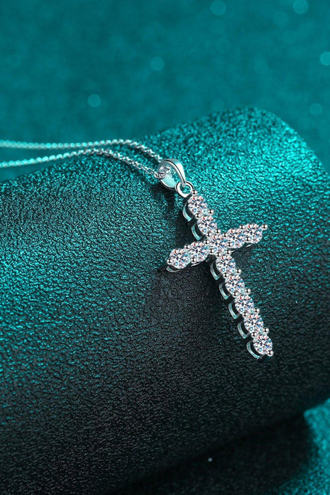 Moissanite Cross Pendant Chain Necklace - Lord of LordsJewelry