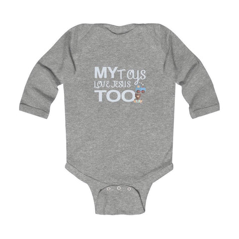 My Toys Love Jesus Too Infant Long Sleeve Bodysuit - Lord of LordsOnesies