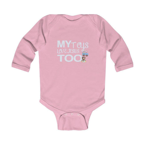 My Toys Love Jesus Too Infant Long Sleeve Bodysuit - Lord of LordsOnesies