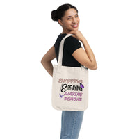 Organic Shopping & Praying & Slaying Demons Canvas Tote Bag - Lord of LordsBags