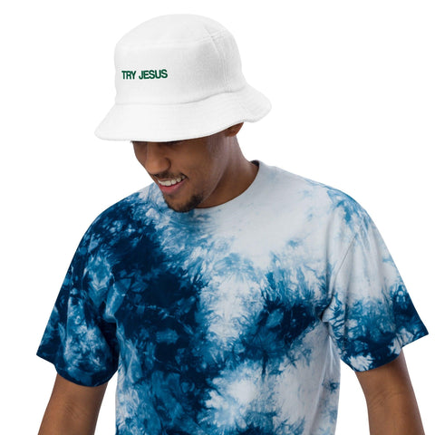 Try Jesus Terry Cloth Bucket Hat - Lord of LordsBucket Hat