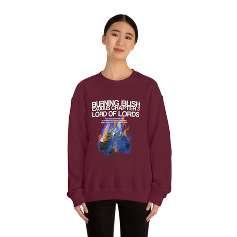 Unisex Burning Bush Heavy Blend™ Crewneck Sweatshirt - Lord of LordsSweatshirt