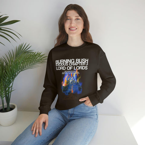 Unisex Burning Bush Heavy Blend™ Crewneck Sweatshirt - Lord of LordsSweatshirt