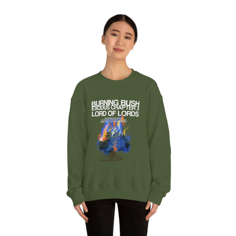 Unisex Burning Bush Heavy Blend™ Crewneck Sweatshirt - Lord of LordsSweatshirt