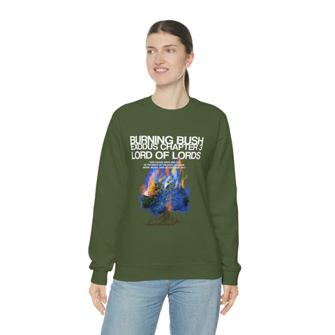 Unisex Burning Bush Heavy Blend™ Crewneck Sweatshirt - Lord of LordsSweatshirt