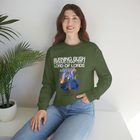 Unisex Burning Bush Heavy Blend™ Crewneck Sweatshirt - Lord of LordsSweatshirt