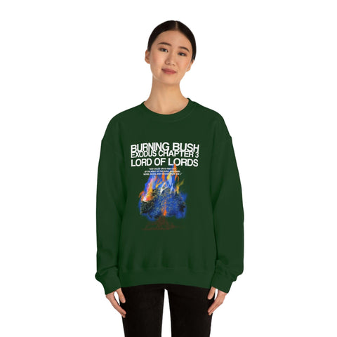 Unisex Burning Bush Heavy Blend™ Crewneck Sweatshirt - Lord of LordsSweatshirt