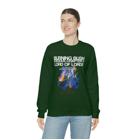 Unisex Burning Bush Heavy Blend™ Crewneck Sweatshirt - Lord of LordsSweatshirt