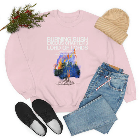 Unisex Burning Bush Heavy Blend™ Crewneck Sweatshirt - Lord of LordsSweatshirt