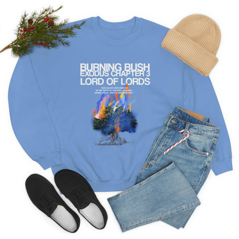 Unisex Burning Bush Heavy Blend™ Crewneck Sweatshirt - Lord of LordsSweatshirt