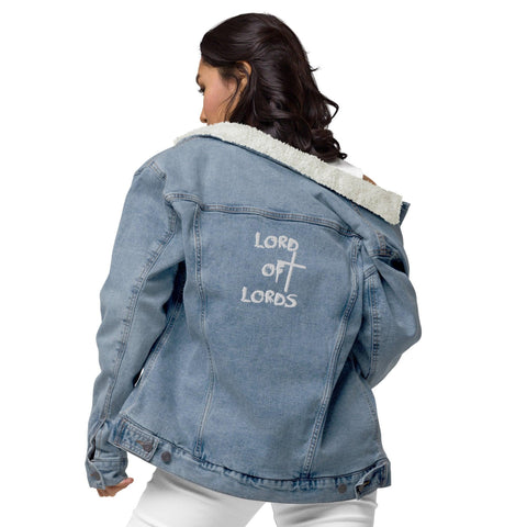 Unisex Denim Sherpa Jacket - Lord of Lords