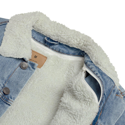 Unisex Denim Sherpa Jacket - Lord of Lords