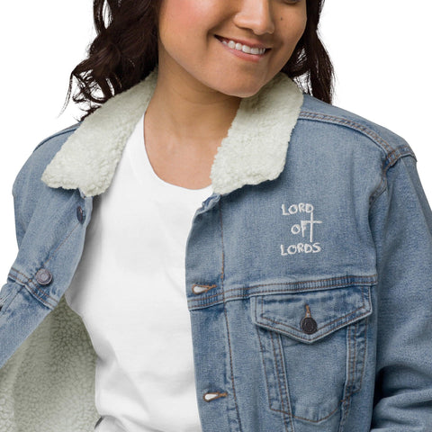 Unisex Denim Sherpa Jacket - Lord of Lords