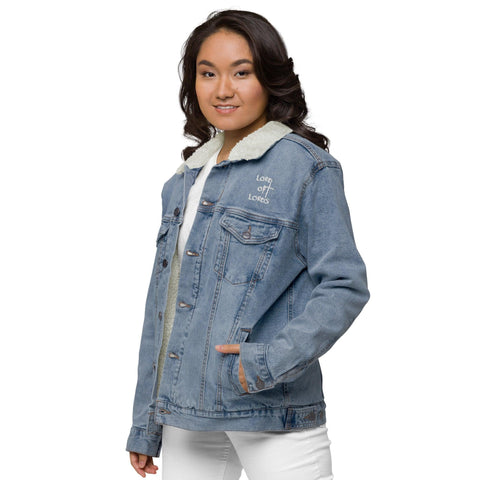 Unisex Denim Sherpa Jacket - Lord of Lords