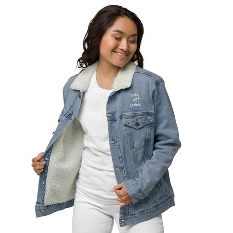 Unisex Denim Sherpa Jacket - Lord of Lords