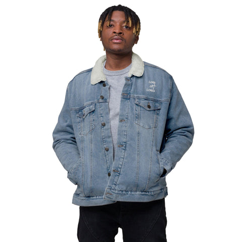 Unisex Denim Sherpa Jacket - Lord of Lords