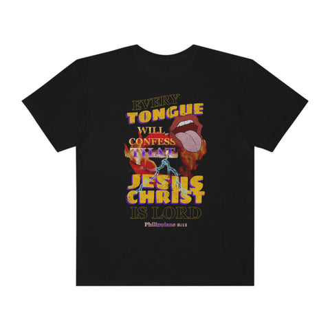 Unisex Vintage Philippians 2:11 Garment-dyed Tee - Lord of LordsT-Shirt